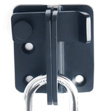 Alise Flip Latch 3-mm Thickened Heavy Duty Hasp Safety Door Lock Gate Latches for Double Door Window Barn Closet Drawer Cabinet Garage Stainless Steel Matte Black,MS3005-B