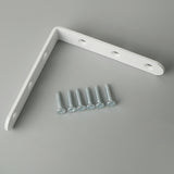 Alise 4 Pcs Shelf Bracket Stainless Steel Brackets Heavy Duty Corner Brace Support Fastener Wall Hanging 4X4 Inch,JM100W-4P White Finish,JM100W-4P