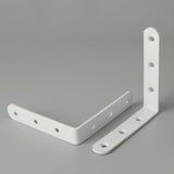Alise 4 Pcs Shelf Bracket Stainless Steel Brackets Heavy Duty Corner Brace Support Fastener Wall Hanging 4X4 Inch,JM100W-4P White Finish,JM100W-4P