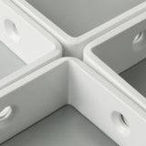 Alise 4 Pcs Shelf Bracket Stainless Steel Brackets Heavy Duty Corner Brace Support Fastener Wall Hanging 4X4 Inch,JM100W-4P White Finish,JM100W-4P