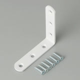 Alise 4 Pcs Shelf Bracket Stainless Steel Brackets Heavy Duty Corner Brace Support Fastener Wall Hanging White Finish,JM80W-4P