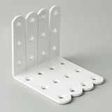Alise 4 Pcs Shelf Bracket Stainless Steel Brackets Heavy Duty Corner Brace Support Fastener Wall Hanging,JM80W-4P White Finish,JM80W-4P