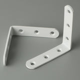 Alise 4 Pcs Shelf Bracket Stainless Steel Brackets Heavy Duty Corner Brace Support Fastener Wall Hanging White Finish,JM80W-4P