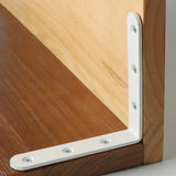 Alise 4 Pcs Shelf Bracket Stainless Steel Brackets Heavy Duty Corner Brace Support Fastener Wall Hanging 4X4 Inch,JM100W-4P White Finish,JM100W-4P