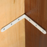 Alise 4 Pcs Shelf Bracket Stainless Steel Brackets Heavy Duty Corner Brace Support Fastener Wall Hanging 4X4 Inch,JM100W-4P White Finish,JM100W-4P