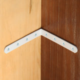 Alise 4 Pcs Shelf Bracket Stainless Steel Brackets Heavy Duty Corner Brace Support Fastener Wall Hanging 5X5 Inch White Finish,JM125W-4P