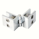 Alise 2-Pack 180° Double Side Glass Doors Hinge Cupboard Showcase Wine Cabinet Clamp Ambry Gate Hinges Replacement Parts Polished Chrome,BLJ003-2P