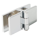 Alise 2-Pack 180° Double Side Glass Doors Hinge Cupboard Showcase Wine Cabinet Clamp Ambry Gate Hinges Replacement Parts Polished Chrome,BLJ003-2P