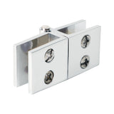 Alise 2-Pack 180° Double Side Glass Doors Hinge Cupboard Showcase Wine Cabinet Clamp Ambry Gate Hinges Replacement Parts Polished Chrome,BLJ003-2P
