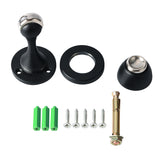Alise Magnetic Door Stop Door Stopper Holder Catch Heavy Duty Screw Floor/Wall Mount Black,MX3100-B