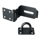 Alise Right Angle Padlock Hasp Security Door Clasp Hasp Lock Latch,Stainless Steel Matte Black Finish, MS9KB-4