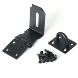 Alise Right Angle Padlock Hasp Security Door Clasp Hasp Lock Latch,Stainless Steel Matte Black Finish, MS9KB-4