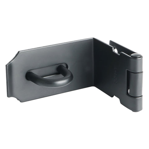 Alise Right Angle Padlock Hasp Security Door Clasp Hasp Lock Latch,SUS304 Stainless Steel Matte Black Finish, MS9KB-5