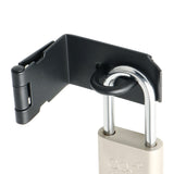 Alise Right Angle Padlock Hasp Security Door Clasp Hasp Lock Latch,SUS304 Stainless Steel Matte Black Finish, MS9KB-5