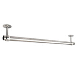Alise 1-Inch Dia Shower Curtain Closet Rod Holder Pipe Flange Socket Ceiling Mount Bracket Pipe Fitting Parts Supports,2 Pcs SUS304 Stainless Steel Brushed Finish(Don't Include Rods)