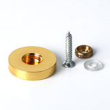 Alise 1-Inch Dia Brass Mirror Screws Cap Cover Nails Golden Finish 4 Pcs,ZS525G-4P