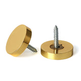 Alise 1-Inch Dia Brass Mirror Screws Cap Cover Nails Golden Finish 4 Pcs,ZS525G-4P