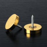 Alise 1-Inch Dia Brass Mirror Screws Cap Cover Nails Golden Finish 4 Pcs,ZS525G-4P