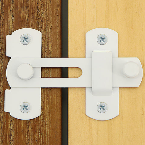 Alise Stainless Steel Flip Latch Gate Latches Bar Latch for Window Moving Sliding Door Barn Bathroom Doors,White Finish,MS9001W