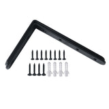 Alise 4mm-Thicker Heavy Duty Stainless Steel Brackets Floating Shelf Bracket Corner Brace Support 6x4 Inch,4 Pcs Matte Black,J5217B-4P