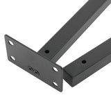 Alise 10-Inch Stainless Steel Shelf Brackets Heavy Duty"T" Brackets for Floating Shelves Boards Wall Hanging Support,Black Finish（Pack of 2）,JT250B-2P
