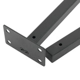 Alise 6-Inch Stainless Steel Shelf Brackets Heavy Duty T Brackets for Floating Shelves Boards Wall Hanging Support,Black Finish（Pack of 2）,JT150B-2P