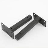 Alise 6-Inch Stainless Steel Shelf Brackets Heavy Duty T Brackets for Floating Shelves Boards Wall Hanging Support,Black Finish（Pack of 2）,JT150B-2P