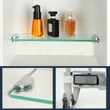 Alise 4 Pcs Adjustable Frameless Rectangle Glass Shelf Bracket Holder Heavy Duty Clamp Shelf Clip,Polished Chrome,BLK1412-4P