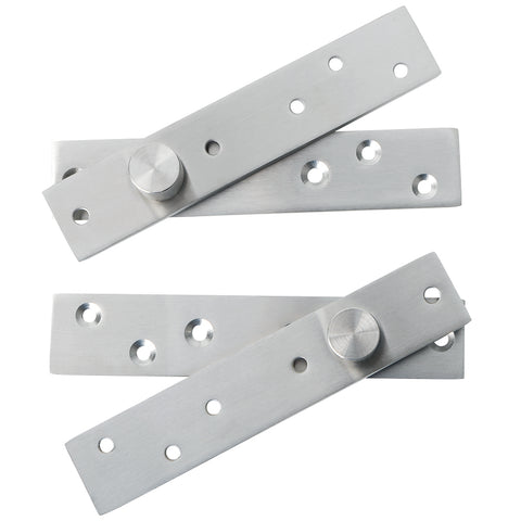 Alise 2 Pcs 6-Inch Length 360 Degree Offset-Axes Rotation Hidden Door Pivot Hinge,JL5150P-2P Stainless Steel Brushed Nickel