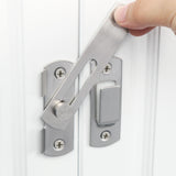 Alise 2 Pcs Stainless Steel Gate Latch Door Holder Flip Latch Pet Safety Door Lock,Brushed Nickel