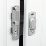 Alise 2 Pcs Stainless Steel Gate Latch Door Holder Flip Latch Pet Safety Door Lock,Brushed Nickel