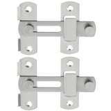 Alise 2 Pcs Stainless Steel Gate Latch Door Holder Flip Latch Pet Safety Door Lock,Brushed Nickel