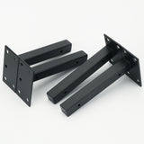Alise 6-Inch Shelf Brackets Heavy Duty T Brackets for Floating Shelves Boards Wall Hanging Support,Black Finish（Pack of 4），JT150B-4P