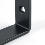 Alise 4 Pcs 4mm-Thick Stainless Steel Brackets Floating Shelves Heavy Duty Shelf Bracket Corner Brace Support Wall Hanging 12X6-2/5Inch,Black Finish,J5230B-4P