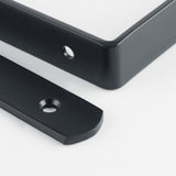 Alise 4 Pcs 4mm-Thick Stainless Steel Brackets Floating Shelves Heavy Duty Shelf Bracket Corner Brace Support Wall Hanging 12X6-2/5Inch,Black Finish,J5230B-4P