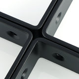 Alise Floating Shelf Bracket Widened and Thickened Stainless Steel Brackets Heavy Duty Corner Brace Support Wall Hanging 5x3Inch,4Pcs Black Finish，J125X25B-4P