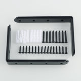 Alise Floating Shelf Bracket Widened and Thickened Stainless Steel Brackets Heavy Duty Corner Brace Support Wall Hanging 6x4Inch,4Pcs Black Finish,J150X25B-4P