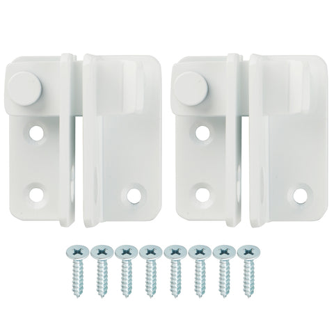 Alise 2 Pcs Flip Latch Gate Latches Slide Bolt Latch Safety Door Lock Catch Stainless Steel White Finish,MS3005W-2P