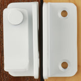 Alise 2 Pcs Flip Latch Gate Latches Slide Bolt Latch Safety Door Lock Catch Stainless Steel White Finish,MS3005W-2P