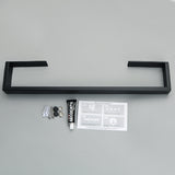 Alise 16-Inch Bathroom Towel Bar SUS304 Stainless Steel Towel Rail Rack Towel Holder Wall Mount with Screws Drilling or Super Glue,Matte Black GJF3040-B