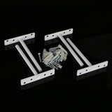 Alise 4 Pcs Stainless Steel Floating Shelf Bracket Heavy Duty Hidden Brackets Supports Blind Shelf Wall Mount 6-Inch,White,JY8006W-4P