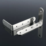 Alise Floating Shelf Bracket Widened and Thickened Stainless Steel Brackets Heavy Duty Corner Brace Support Wall Hanging 5x3Inch,4Pcs Brushed Nickel,J125X25LS-4P