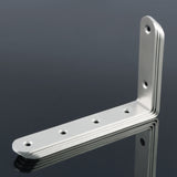 Alise Floating Shelf Bracket Widened and Thickened Stainless Steel Brackets Heavy Duty Corner Brace Support Wall Hanging 6x4Inch,4Pcs Brushed Nickel ,J150X25LS-4P