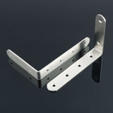 Alise Floating Shelf Bracket Widened and Thickened Stainless Steel Brackets Heavy Duty Corner Brace Support Wall Hanging 6x4Inch,4Pcs Brushed Nickel ,J150X25LS-4P