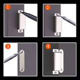 Alise 8-Pack Black Door Magnetic Catch,Cabinet Furniture Closet Catches Latch with Strong Magnetic,Made of Stainless Steel,CAT001B-8P