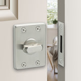 Alise Rotate Bolt Latch SUS 304 Stainless Steel Gate Latches Safety Door Slide Lock,MS026F-LS Brushed Nickel,MS026F-LS