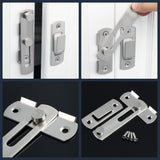 Alise 2 Pcs Stainless Steel Gate Latch Door Holder Flip Latch Pet Safety Door Lock,Brushed Nickel