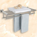 Alise 28-Inch Bathroom Lavatory Towel Rack Towel Shelf with Two Towel Bars Wall Mount Towel Holder SUS 304 Stainless Steel Brushed Nickel,GZ8070-LS